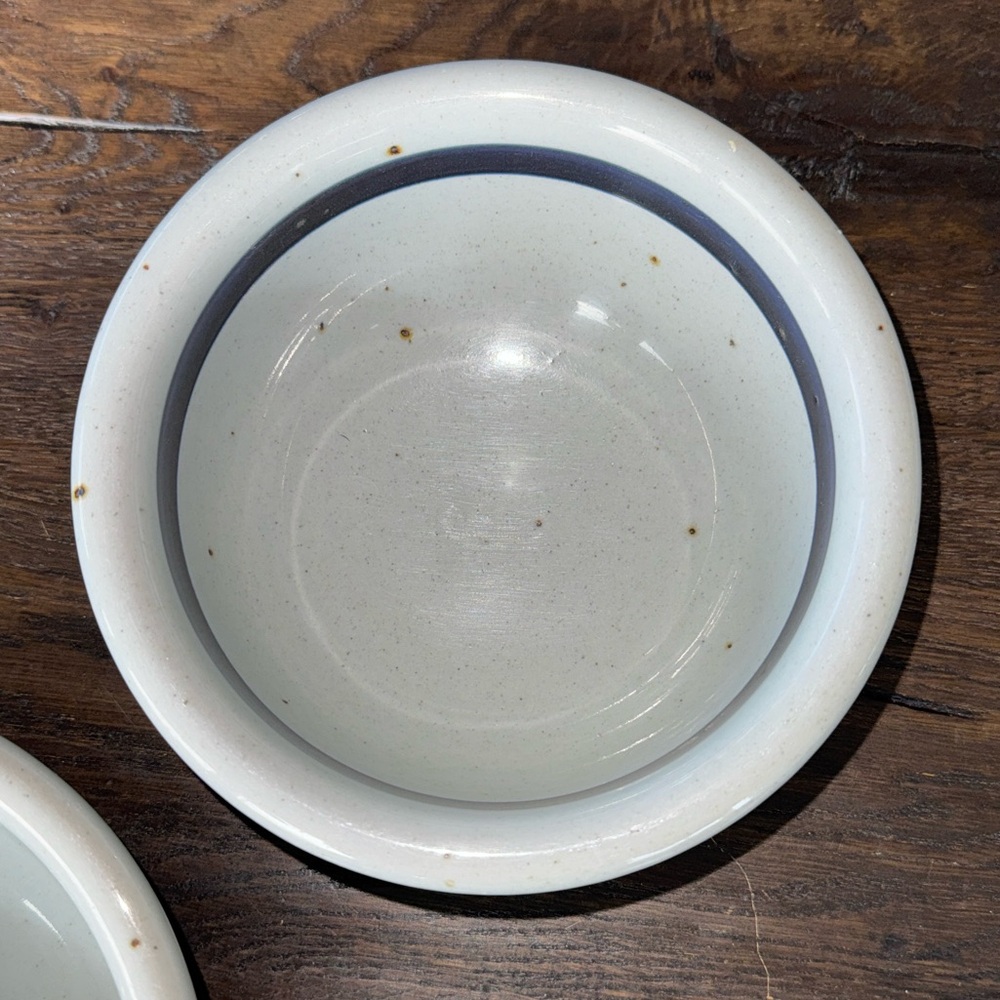 Vintage Dansk BLT Blue Stripe Stoneware Bowls – Set of 2 – Japan/Niels Refsgaard - Picture 6 of 10